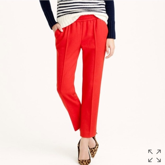 J.Crew • Tailored Wool Pant in Electric Red - Picture 2 of 4